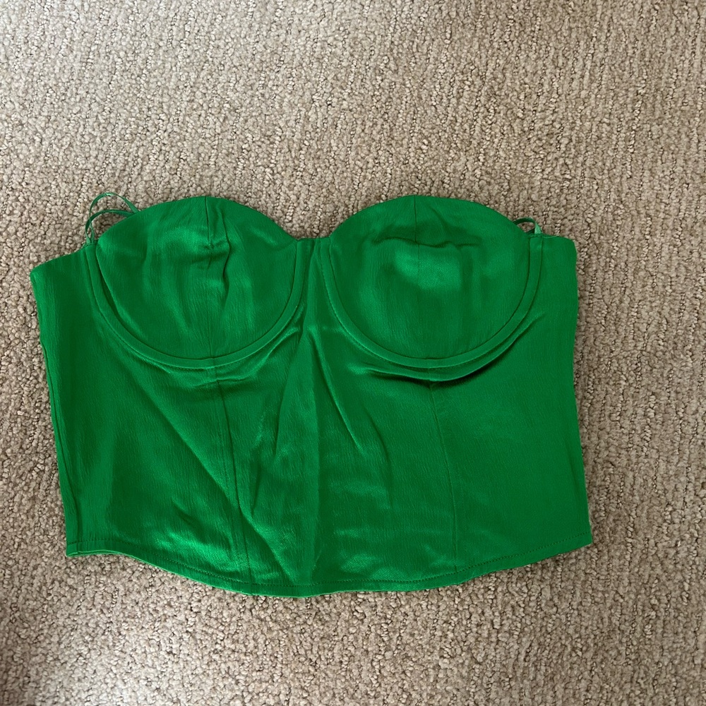 Vibrant Green Bustier Top